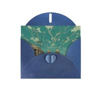 Exquisite Seaside Cable Car Greeting Card With Blue Envelope Suitable For Various Celebratory Occasions Use