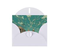 Exquisite Seaside Cable Car Greeting Card With White Envelope Suitable For Various Celebratory Occasions Use