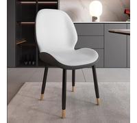 Exquisite Set of 2 HighBack Upholstered Dining Chairs Technical Fabric Metal LegsStylish Casual Seating for Home Living Room Dining Room and Bedroom