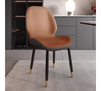 Exquisite Set of 2 HighBack Upholstered Dining Chairs Technical Fabric Metal LegsStylish Informal Reception Chairs for Living Room Kitchen Dining Room Bedroom