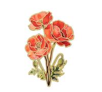 Exquisite Shape Brooch, Enamel Flower Design Pin, Non-snag Decorative Clothing Pin for Jackets, Durable Literary Style Brooch, Fade-resistant Lapel Pins for Daily Gift Giving G