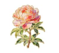 Exquisite Shape Brooch, Enamel Flower Design Pin, Non-snag Decorative Clothing Pin for Jackets, Durable Literary Style Brooch, Fade-resistant Lapel Pins for Daily Gift Giving J