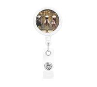 Exquisite Skirt Retractable Badge Holder is Durable Sturdy Comes with A Lanyard for Office Hospital Staff Wearing