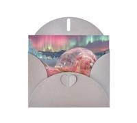 Exquisite Snail Under The Aurora Greeting Card With Gray Envelope Suitable For Various Celebratory Occasions Use