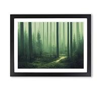 Exquisite Summer Forest Framed Print | A3 Black Framed Wall Art | Ready to Hang | Modern Landscape Picture | Living Room Bedroom Lounge Office