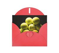 Exquisite Tennis Diagram Greeting Card With Red Envelope Suitable For Various Celebratory Occasions Use