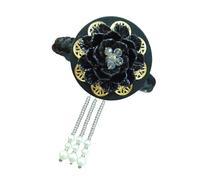 Exquisite The Chaoxian Nationality Headband Showcasing Distinctive Craftsmanship For Shows And Themed Celebrations Black
