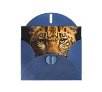 Exquisite The Deep-Eyed Leopard Greeting Card With Blue Envelope Suitable For Various Celebratory Occasions Use
