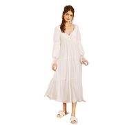 Exquisite Victorian Nightdress Cotton Nightgowns Long Sleeve Nightshirts for Women Sleepwear Sleep Shirt Dress