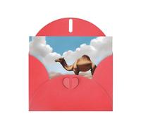 Exquisite Walking Camel Greeting Card With Red Envelope Suitable For Various Celebratory Occasions Use