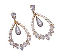 Exquisite Water Drop Zircon Earrings Stylish Zircon Ear Accessories Ear Pendant Charm For Bride And Evening Event Lightweight Dangle Earrings