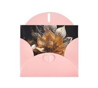 Exquisite White Delicate Lotus Flower Greeting Card With Pink Envelope Suitable For Various Celebratory Occasions Use