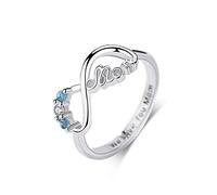 Exquisite Women Love Mom Finger Ring 8-Shaped Crystal Bohemian For Mother's Day Very Creative