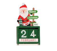 Exquisite Wooden Calendar Light Up The Festive Atmosphere Give You A Different Warmth And Surprise! (White, 24cm)