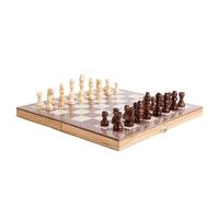 Exquisite Wooden Folding Chess Set, Portable Educational Gift with Piece Storage for Classic Family Board Games