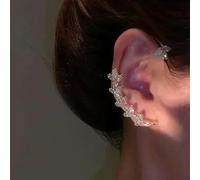 Exquisite Zircon Leaf Flower Golden Earrings For Women Fashionable Accessory Party Jewelry Birthday