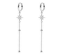 Exquisite Zircon-studded Star And Moon Temperament Small Piercing Earring Earngs Jewelry Pendientes