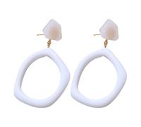 Exquisite Zircon Tassel Earrings Drop Ear Studs Showcasing Shell Texture Business Meeting Party Elegant Office Jewelry