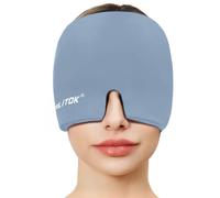EXQUISLIFE Migraine Headache Relief Cap, Gel Ice Head Wrap, Hot and Cold Therapy, Headache Eyes Mask for Sinus, Puffy Eyes, Tension and Stress Relief (Grey)