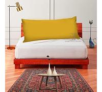 EXQUIZIT HOME® Bolster Pillowcase Cover Maternity Pregnancy Orthopaedic Body Pillowcase Cover Soft Microfibre Washable Long Cushion Pillow Cover 5FT (60 Inches, Mustard Colour)