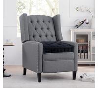 EXQUIZIT HOME Booster Cushion Seat Pad 100% Cotton Filling Cushion Thick Seat Pads Adults Chair Armchair Garden Black 45cm x 45cm + 10cm Thickness Approximate