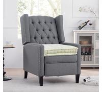 EXQUIZIT HOME Booster Cushion Seat Pad 100% Cotton Filling Cushion Thick Seat Pads Adults Chair Armchair Garden Cream 45cm x 45cm + 10cm Thickness Approximate