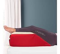 EXQUIZIT HOME Elevating Memory Foam Leg Rest Support Cushion Reduce Back Hip Knee Pain Elevation Foam Support Pillow COLOUR: RED