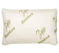 EXQUIZIT HOME® Luxury Bamboo Memory Foam Pillow - Orthopaedic Shredded Memory Foam Bed Pillow with Firm Neck Support - Hypoallergenic Anti-Allergy Cooling Bamboo Cover - 60×40×13cm (Pack of 1)