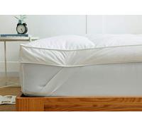 EXQUIZIT HOME® Luxury Duck Feather & Down Mattress Topper - 100% Cotton Cover, 7cm Deep Fill Hotel Quality Bed Topper with Box Stitch & Elasticated Corner Straps - Soft Supportive Mattress (4FT)