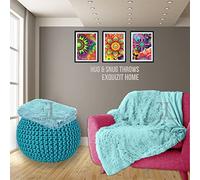 EXQUIZIT HOME® Luxury Hug & Snug Fluffy Fur Throw Blanket - Super Soft Mink Faux Fur Fleece Throw for Sofa & Bed | Warm Cosy Large Double Blanket 150×200 cm | Non-Allergic, Anti-Dust Mite (Duck)