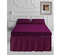 EXQUIZIT HOME Plain Dyed Easy Care Percale Polycotton Wine Pillowcase Pair Only
