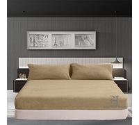 EXQUIZIT HOME® Teddy Fleece Extra Deep Fitted Bed Sheet 30cm - Super Soft Warm and Cosy Teddy Bear Fleece Bed Sheet - Ultra Soft Thermal Winter Bedding (Mink Single - 90cm x 190cm)