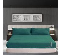EXQUIZIT HOME® Teddy Fleece Extra Deep Fitted Bed Sheet 30cm - Super Soft Warm and Cosy Teddy Bear Fleece Bed Sheet - Ultra Soft Thermal Winter Bedding (Teal Superking - 180cm x 200cm)