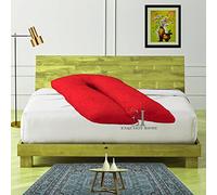 EXQUIZIT HOME Teddy Fleece Full Body 9FT Feet U Shaped Orthopaedic Pillowcase Cover With Zip Pregnancy Maternity Nursing Super Soft Snug Cuddles Pillowcase U Cover Red 75cm x 135cm Approximate