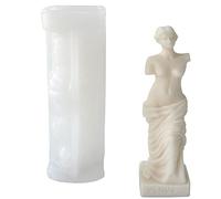 EXQULEG Silicone Candle Mould, Roman Column, Ancient Greek Goddess Candle Mould, 3D Candle Silicone Mould, Candle Mould for Casting, for Making Aromatherapy, Candle, Plaster (1#)