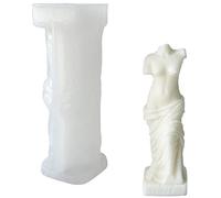 EXQULEG Silicone Candle Mould, Roman Column, Ancient Greek Goddess Candle Mould, 3D Candle Silicone Mould, Candle Mould for Casting, for Making Aromatherapy, Candle, Plaster (2#)