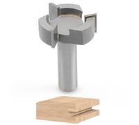 Exqutoo 1/2" Shank 1-1/2 inch Cutting Diameter, 1/2 Height T Shape CNC Spoilboard Surfacing Router Bits, Wood Milling Cutter Planing Tool for Woodworking Tool