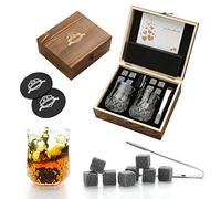 EXREIZST Whisky Stones Gift Set, Granite Chilling Rocks for Dad