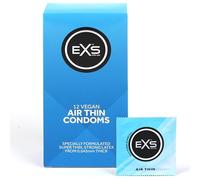 EXS Air Thin Condoms (12 Pack) Regular Fit, Premium Latex with Non-Spermicidal Lube, Flared with Teat, PETA-Approved Vegan Condom, 3 Year Expiry Life - CE Marked NHS Approved Male Condoms