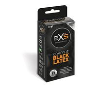 EXS Black Latex Coloured Condoms (12 Pack)