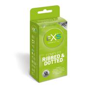EXS Ribbed Dotted and Flared Latex Condoms (12 Pack)