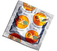 EXS | Delay Condoms | Natural Latex & Silicone Lubricated | Vegan | 144 Pack