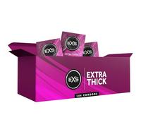 EXS Extra Thick Condoms (144 Pack) Regular Fit, Premium Latex with Non-Spermicidal Lube, Straight-Walled with Teat, PETA-Approved Vegan Condom, 3 Year Life - CE Marked Male Condoms