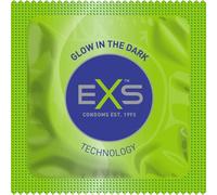 EXS | Glow in The Dark Condoms | Natural Latex & Silicone Lubricated | Vegan | 3 Pack