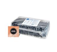 EXS Grande 64mm XL Condoms (100 Pack) Premium Latex Large Condom for Men with Non-Spermicidal Lube, Straight-Walled with Teat, PETA-Approved, Vegan, 3 Year Life - CE Marked NHS Approved Male Condoms