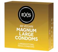 EXS | Magnum Condoms | Natural Latex & Silicone Lubricated | Large Size | Vegan | 48 Pack