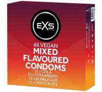 Exs Mixed Flavoured Condoms | Pack of 48 | Cola Strawberry Bubblegum Chocolate