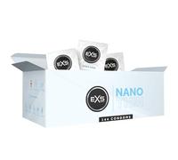 EXS Nano Thin Condoms (144 Pack) Regular Fit, Premium Latex with Non-Spermicidal Lube, Straight-Walled with Teat, PETA-Approved Vegan Condom, 3 Year Expiry Life - CE Marked NHS Approved Male Condoms