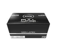 EXS Pull Non-Latex Condoms (72 Pack) Regular Fit, Non-Latex, Straight-Walled with Teat, PETA-Approved Vegan Condom, 3 Year Life - CE Marked NHS Approved Male Condoms