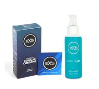 EXS | Regular Latex Condoms & Lube Bundle | Maximise Your Safety & Pleasure | Vegan | 12 Pack of Condoms & 100ml Premium Clear Lubricant